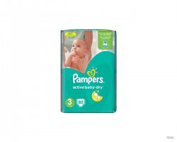 Подгузники 82 шт. Pampers актив беби драй миди 5-9 кг