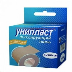 Лейкопластырь Унипласт на тканевой основе р. 5смх500см 1 шт.