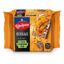 Хлебцы хрустящие Щедрые особые ржано-пшеничные 5 злаков с семенами льна 200 г