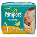 Подгузники, Pampers (Памперс) 2-5 кг 27 шт Нью беби-драй ньюборн