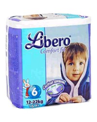 Подгузники 16 шт. Libero Комфорт фит экстра лардж 12-22 кг