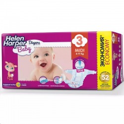 Подгузники 52 шт. Helen Harper Бэби миди 4-9 кг р. 3