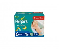 Подгузники 56 шт. Pampers актив беби драй экстра лардж 15+ кг р. 6