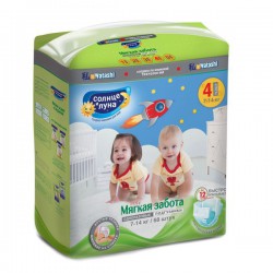Подгузники 68 шт. Солнце и Луна Мягкая забота 7-14 кг р. 4 L