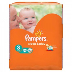 Подгузники 78 шт. Pampers слип энд плей миди 4-9 кг р. 3