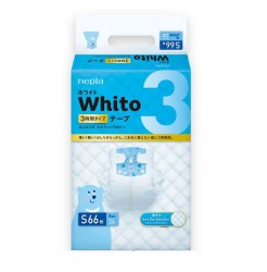 Подгузники 66 шт. Nepia Whito 3 часа 4-8 кг р. S