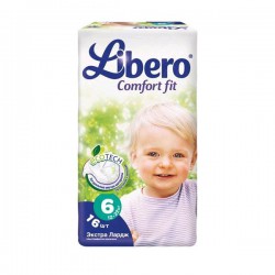 Подгузники 16 шт. Libero Комфорт фит ЭкоТек экстра лардж 12-22 кг