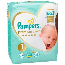 Подгузники 20 шт. Pampers премиум кеа ньюборн 2-5 кг р. 1