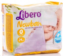 Подгузники 24 шт. Libero Ньюборн Према 0-2.5 кг