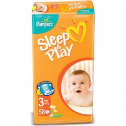 Подгузники 14 шт. Pampers слип энд плей макси ромашка 7-18 кг р. 4