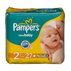 Подгузники 27 шт. Pampers нью беби-драй мини 3-6 кг